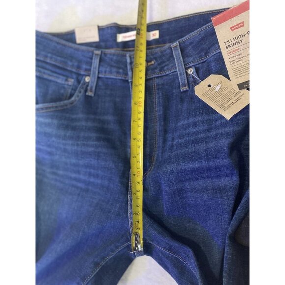 Levis Levi 721 High rise Skinny Jeans Size 30 x 30 Women New Distressed Skinny - Picture 16 of 16